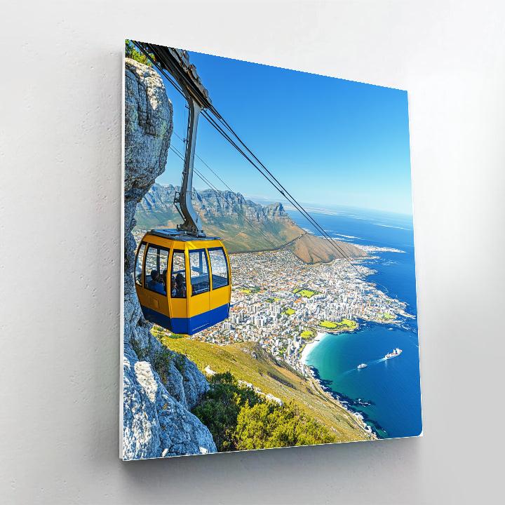 Cableway View Over Garden Route City Cape Town South Africa paint by color