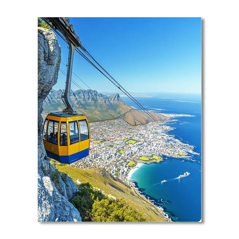Cableway View Over Garden Route City Cape Town South Africa paint by color