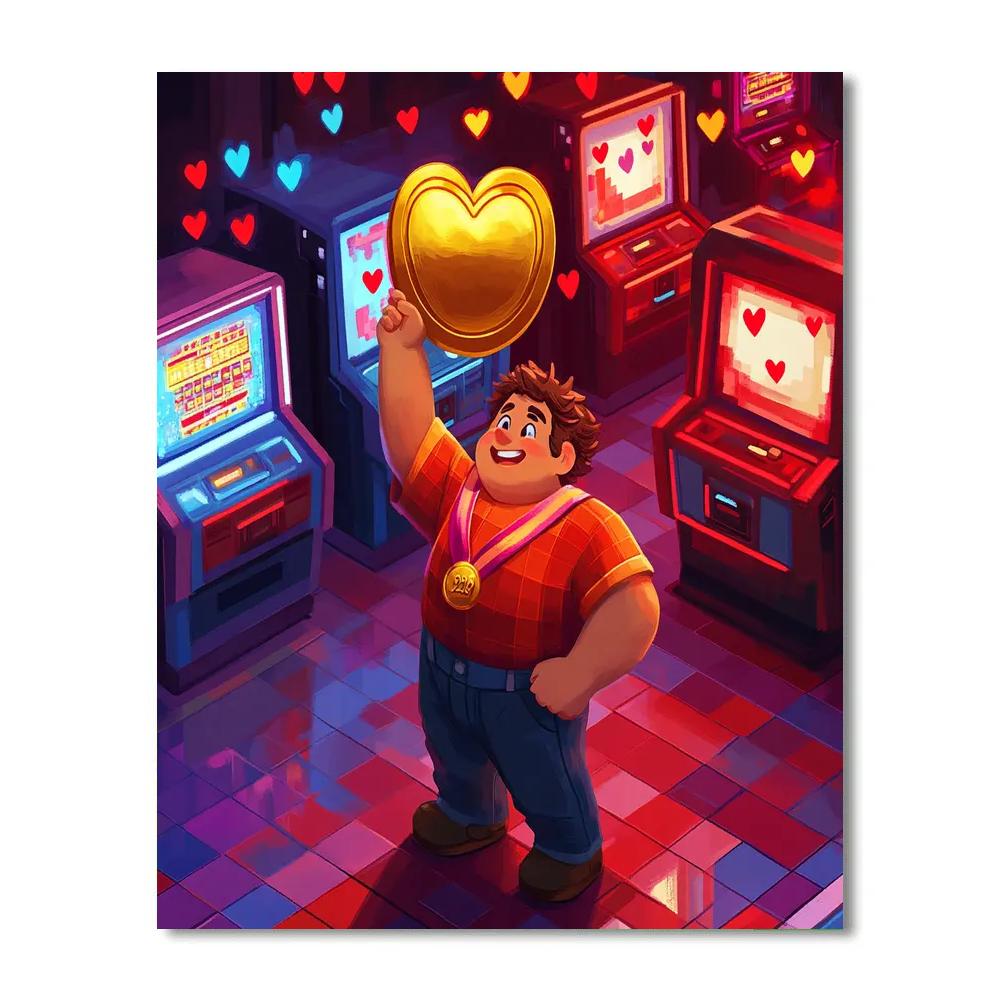 Ralph Fixing Fun Arcade Day Disney Inspired paint by color