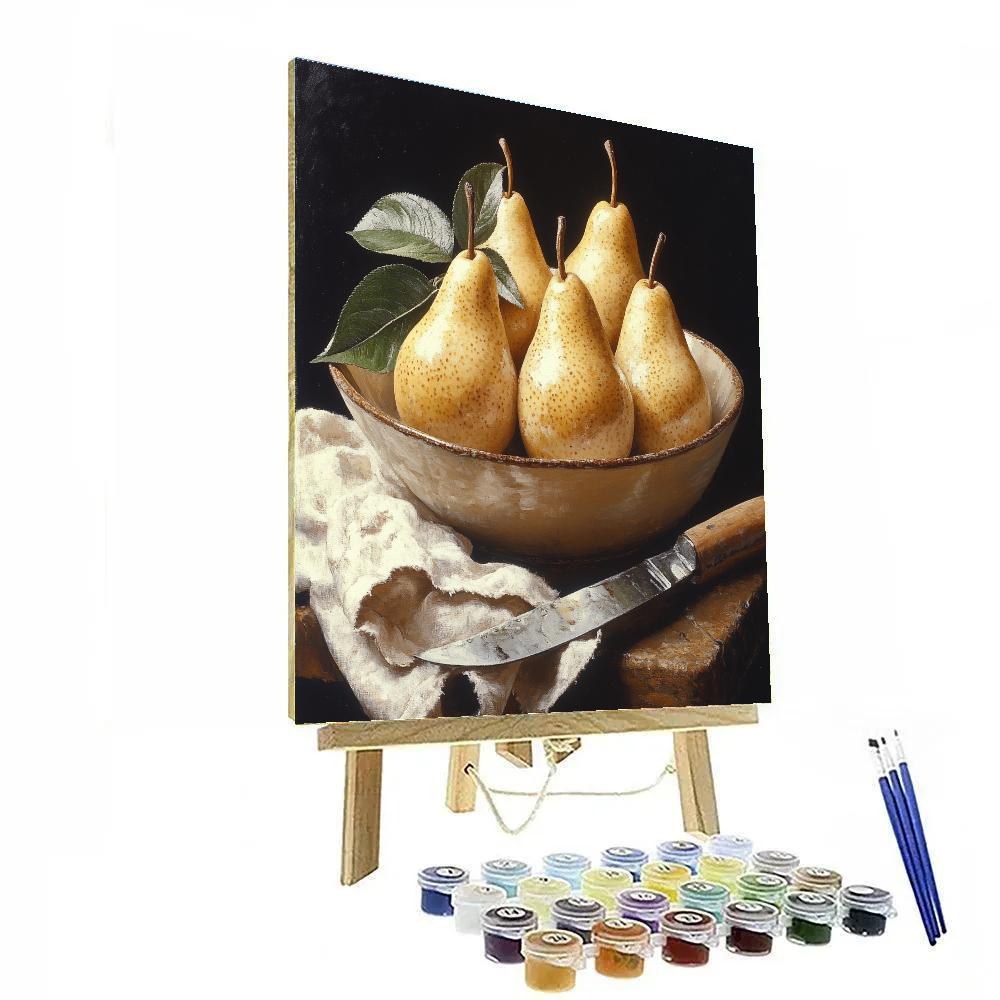 Caravaggio Inspired Supper With Pears Paint by numbers art