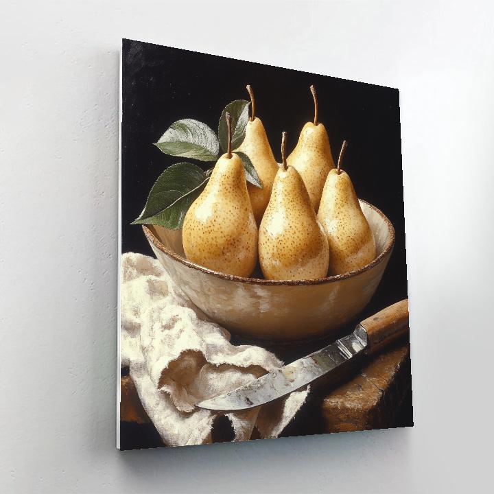 Caravaggio Inspired Supper With Pears Paint by numbers art
