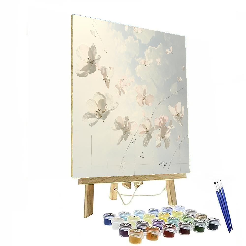 Leonardo Da Vinci Inspired Orchard Blossom Drift Numbered painting kits
