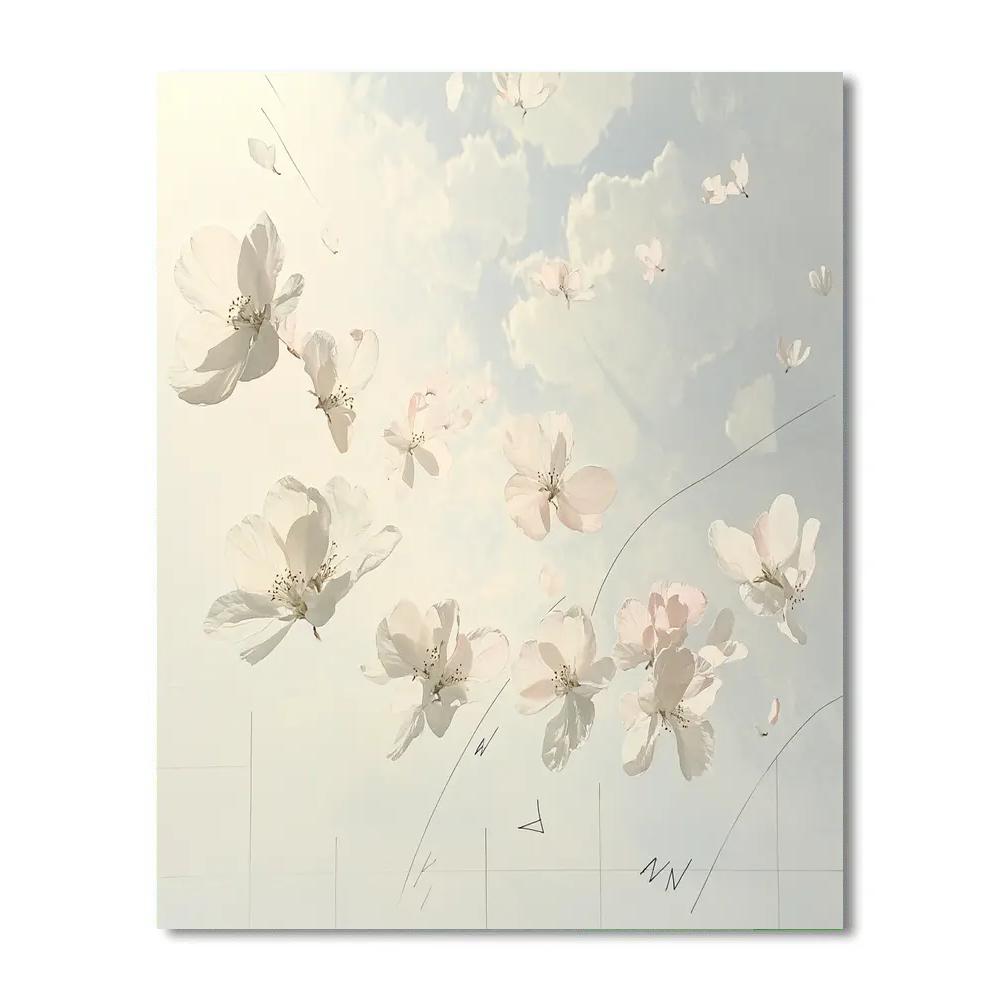 Leonardo Da Vinci Inspired Orchard Blossom Drift Numbered painting kits