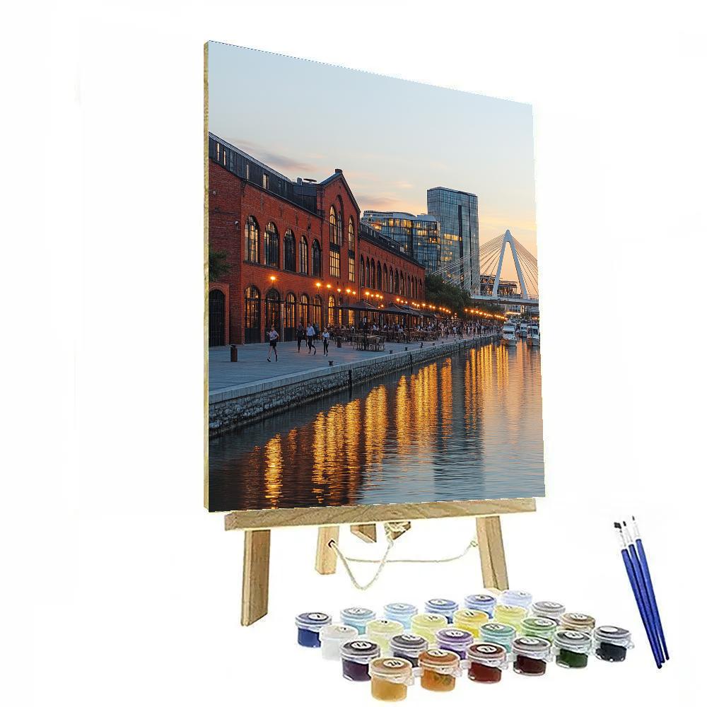 Waterfront Of Puerto Madero Buenos Aires Argentina Paint by numbers kits