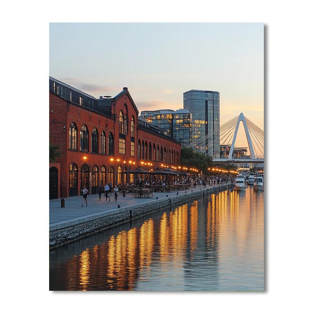 Waterfront Of Puerto Madero Buenos Aires Argentina Paint by numbers kits