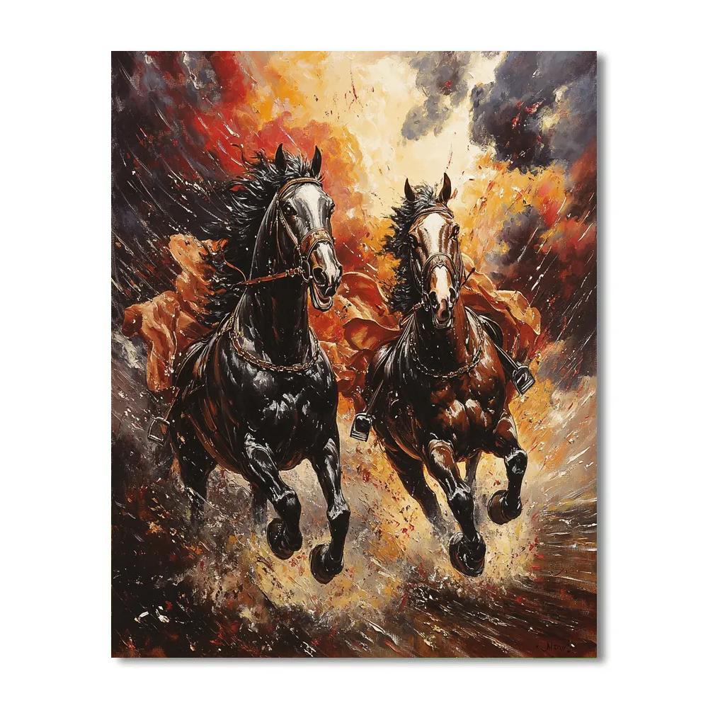 Peter Paul Rubens Inspired Lion Hunt Paint by numbers art