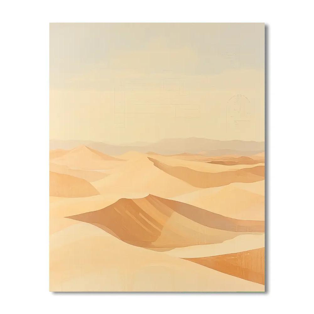 Leonardo Da Vinci Inspired Desert Mirage Layers Numbered painting kits