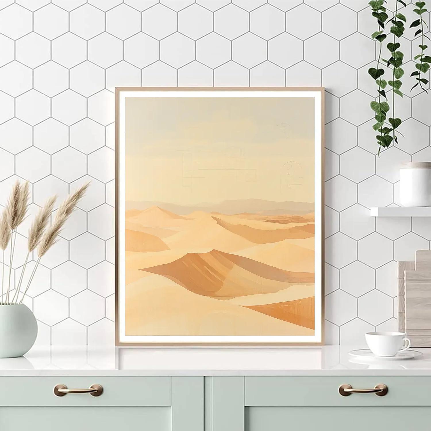 Leonardo Da Vinci Inspired Desert Mirage Layers Numbered painting kits