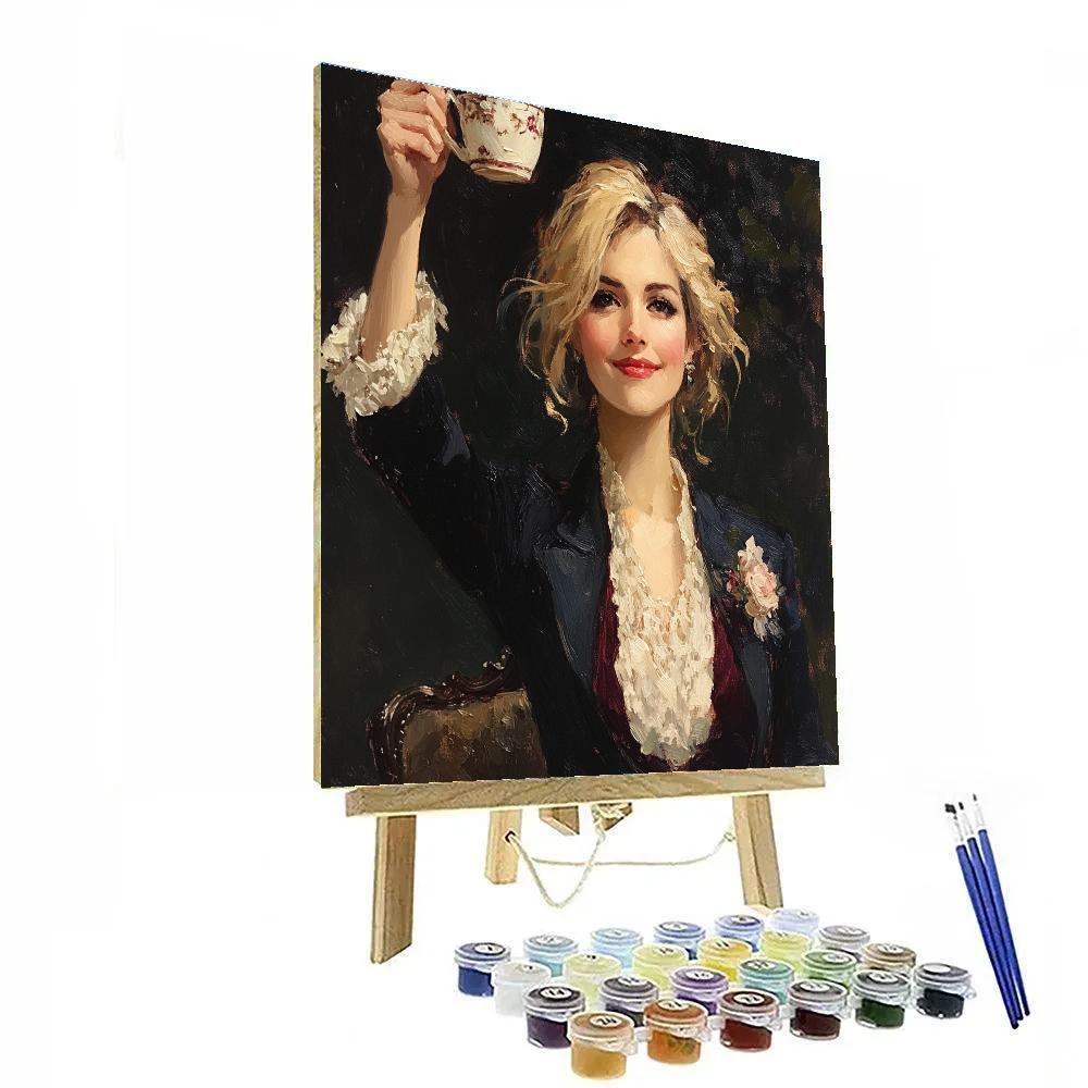 Frans Hals Inspired Laughing Cavalier At A Cafe Numbered painting kits