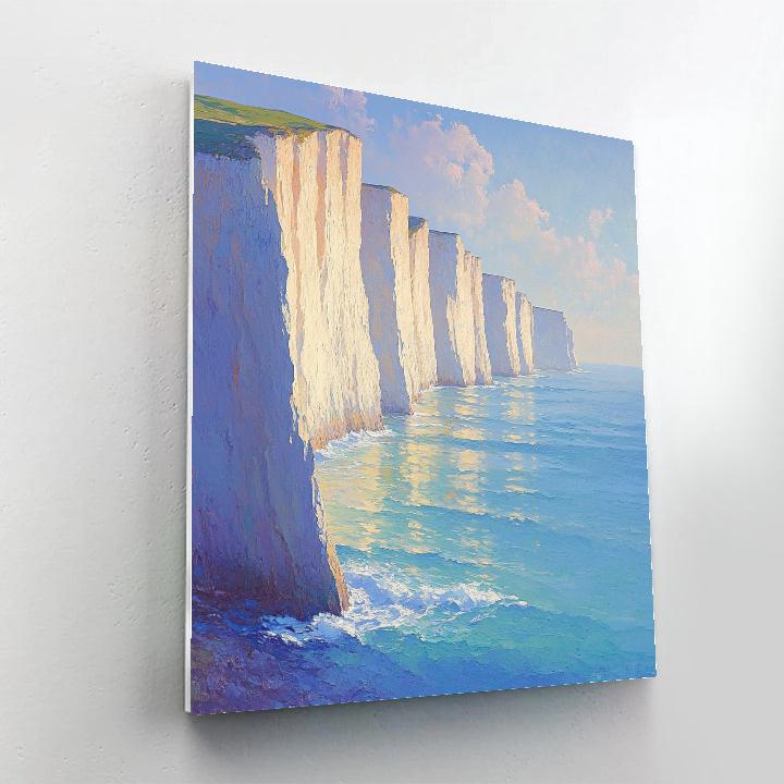 Claude Monet Inspired Sea Cliffs In Morning Light Number painting