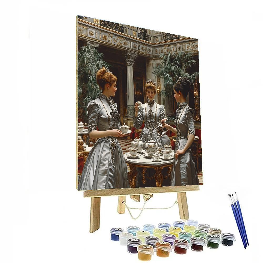 Diego Velazquez Inspired Courtly Tea paint by color