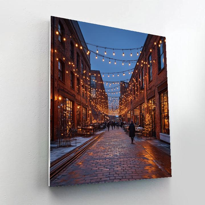 Evening In The Distillery District Toronto Canada Paint by numbers art