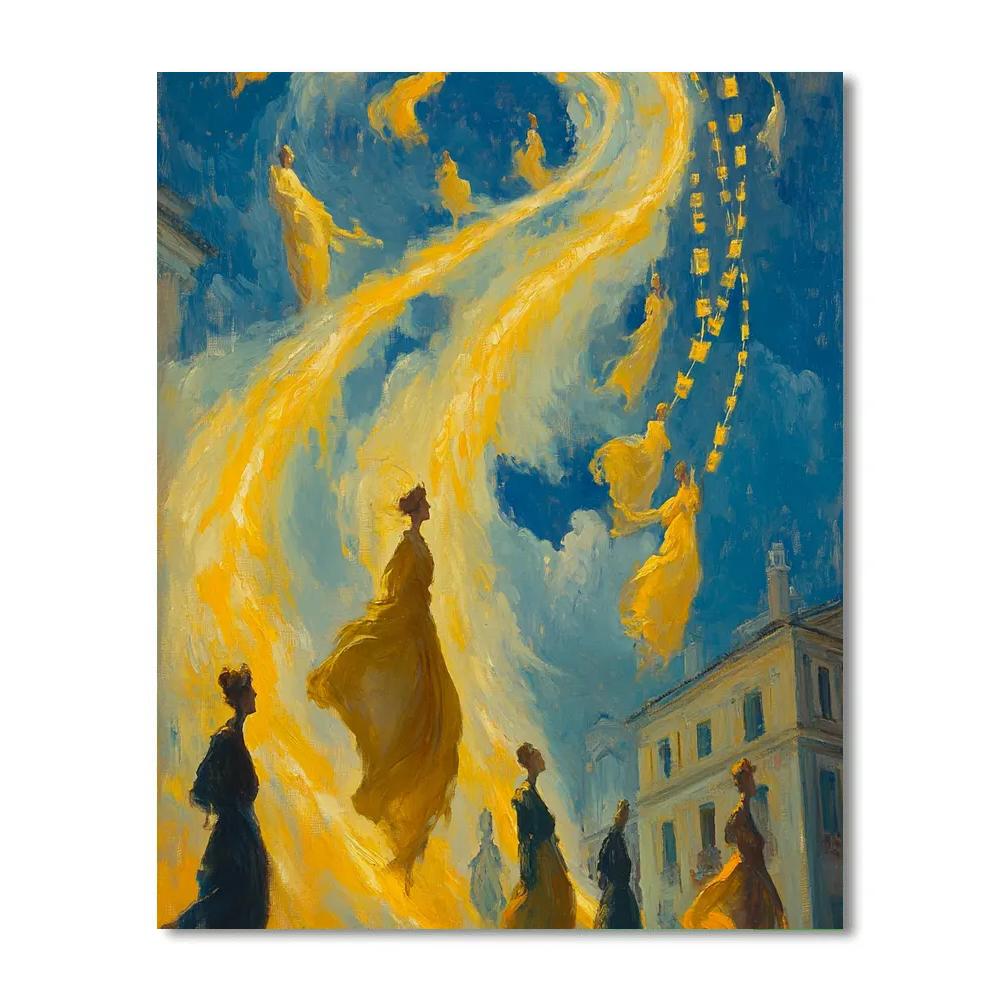 El Greco Inspired Angels Over A Storm Painting by numbers kit