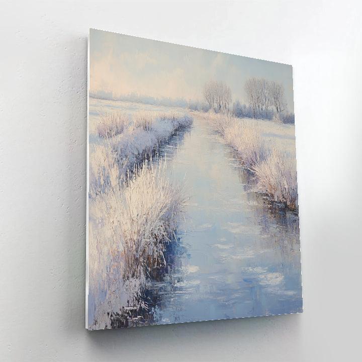 Claude Monet Inspired Frosty Morning On The Canal DIY paint by numbers