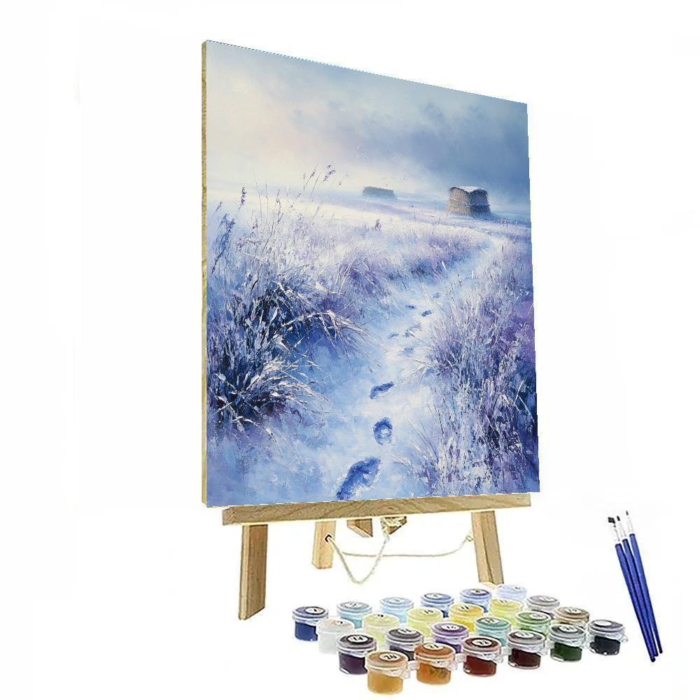 Claude Monet Inspired Frosty Morning Field paint by number