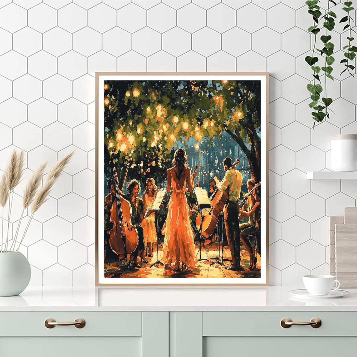 Pierre Auguste Renoir Inspired Cafe Musique Numbered painting kits