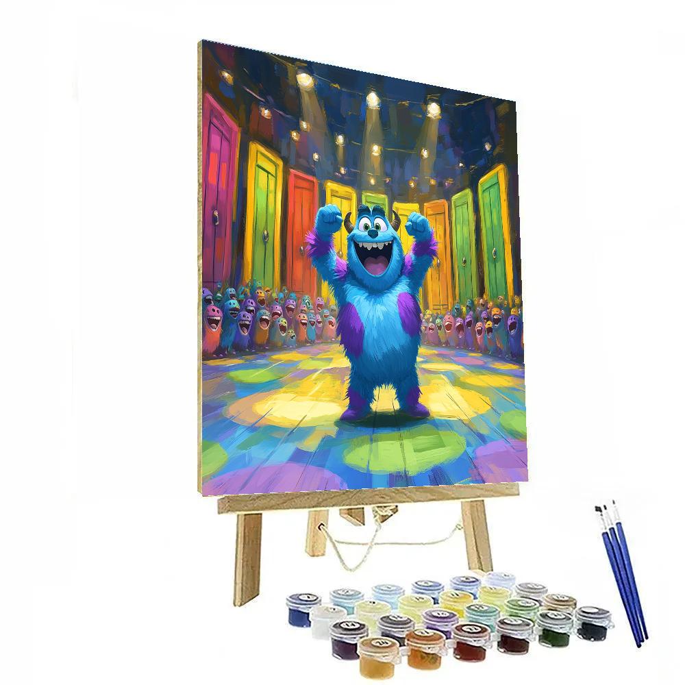 Sulley Monsters Inc Laugh Floor Disney Inspired Number painting