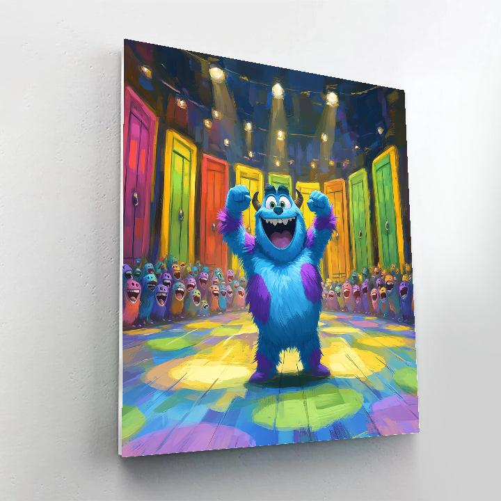 Sulley Monsters Inc Laugh Floor Disney Inspired Number painting