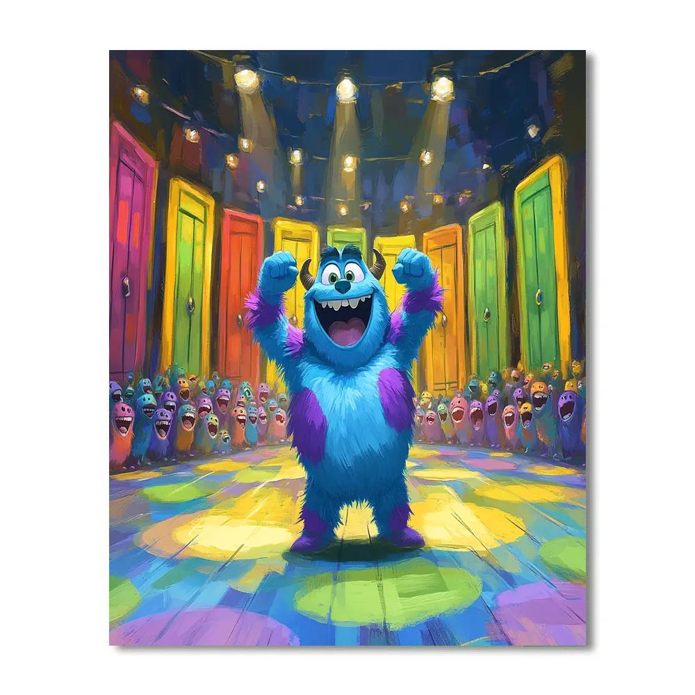 Sulley Monsters Inc Laugh Floor Disney Inspired Number painting