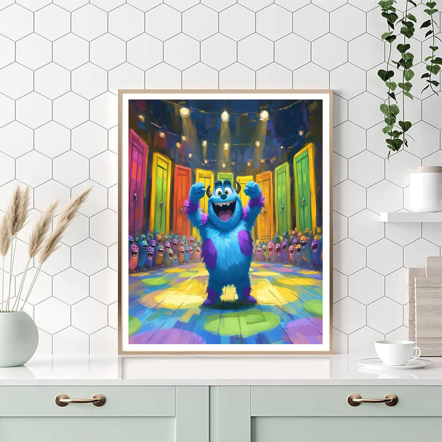 Sulley Monsters Inc Laugh Floor Disney Inspired Number painting