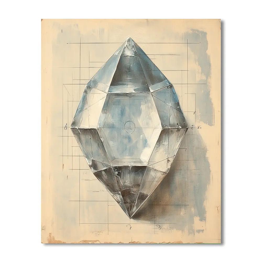 Leonardo Da Vinci Inspired Gem Facet Light Paths Paint by numbers kits