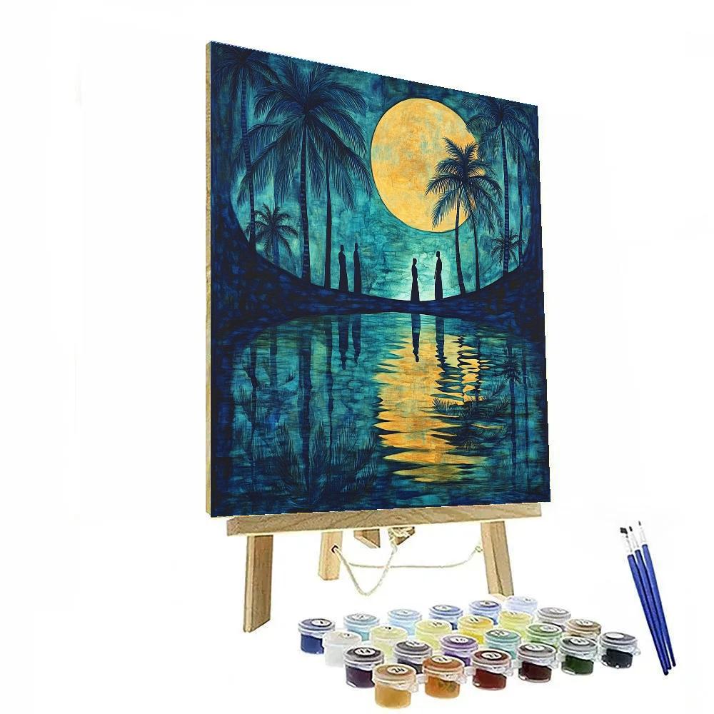 Paul Gauguin Inspired Moonlit Lagoon Paint by numbers art