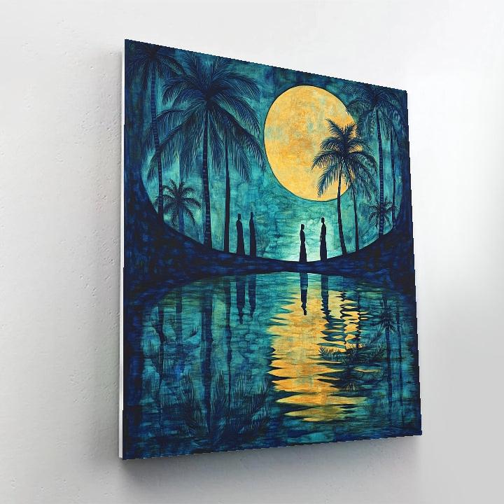 Paul Gauguin Inspired Moonlit Lagoon Paint by numbers art