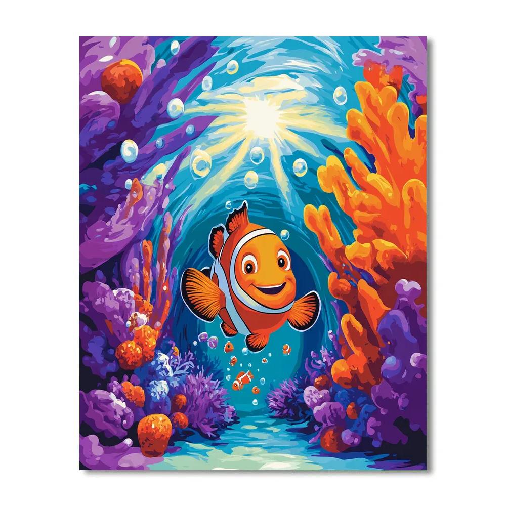 Nemo Coral Reef Hide And Seek Disney Inspired Painting by numbers kit
