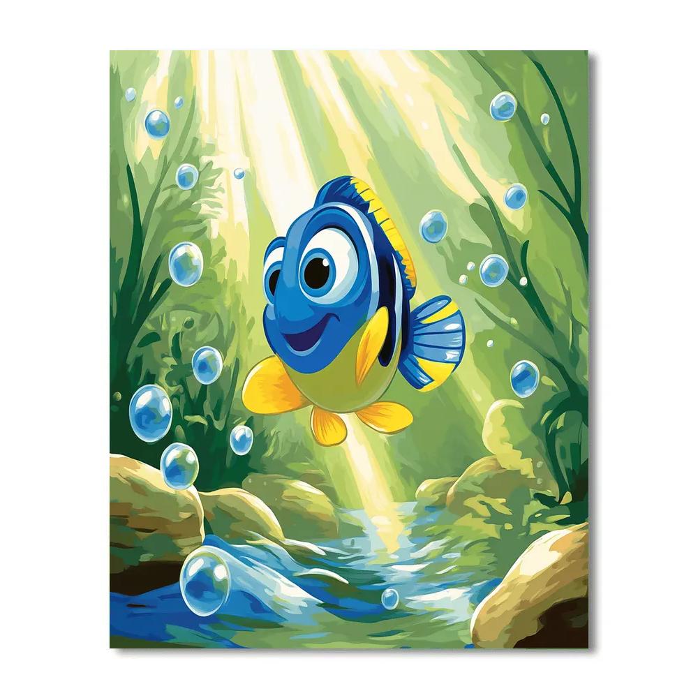 Dory Ocean Current Ride Disney Inspired Painting by numbers kit