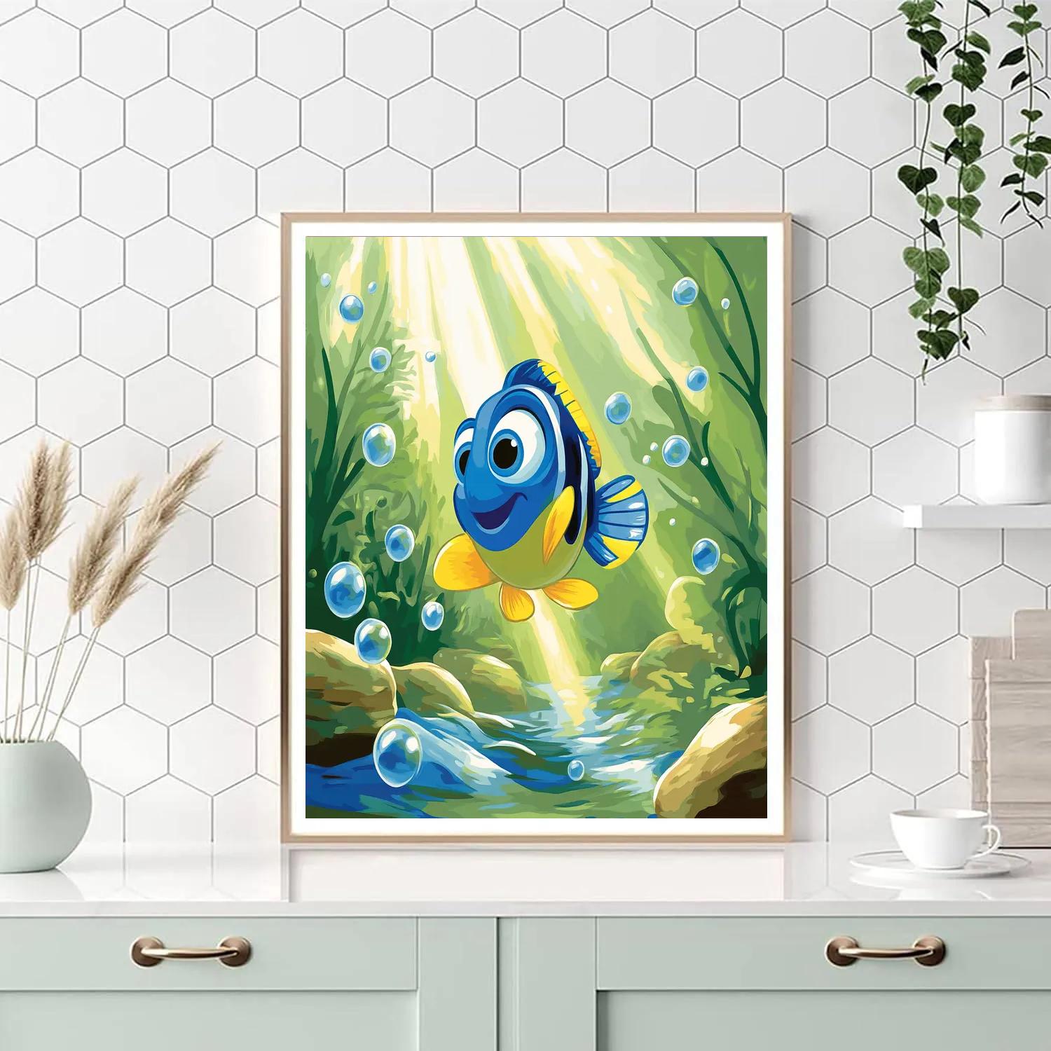 Dory Ocean Current Ride Disney Inspired Painting by numbers kit