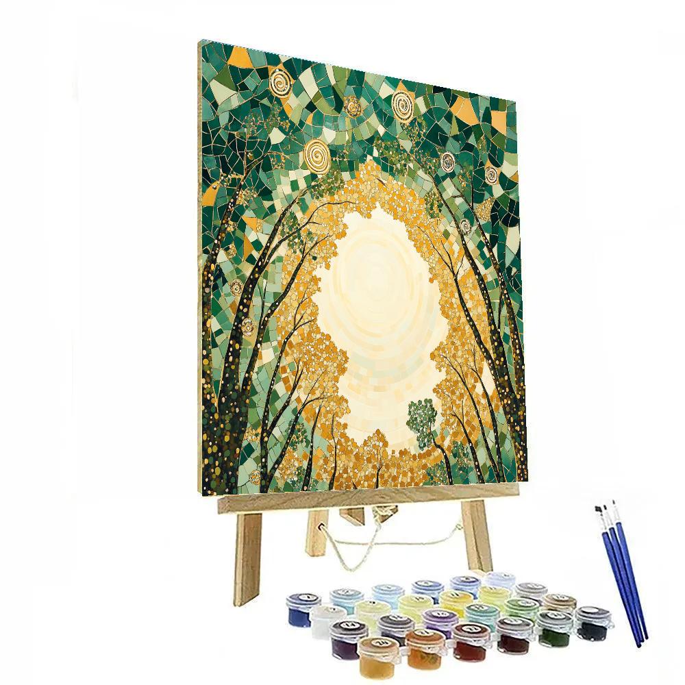 Gustav Klimt Inspired Golden Forest Canopy Paint by numbers kits