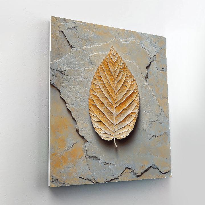 Leonardo Da Vinci Inspired Fossil Leaf Imprint Numbered painting kits