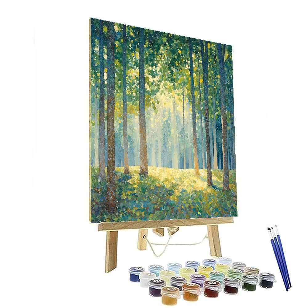 Claude Monet Inspired Dappled Light Forest Edge Painting by numbers kit