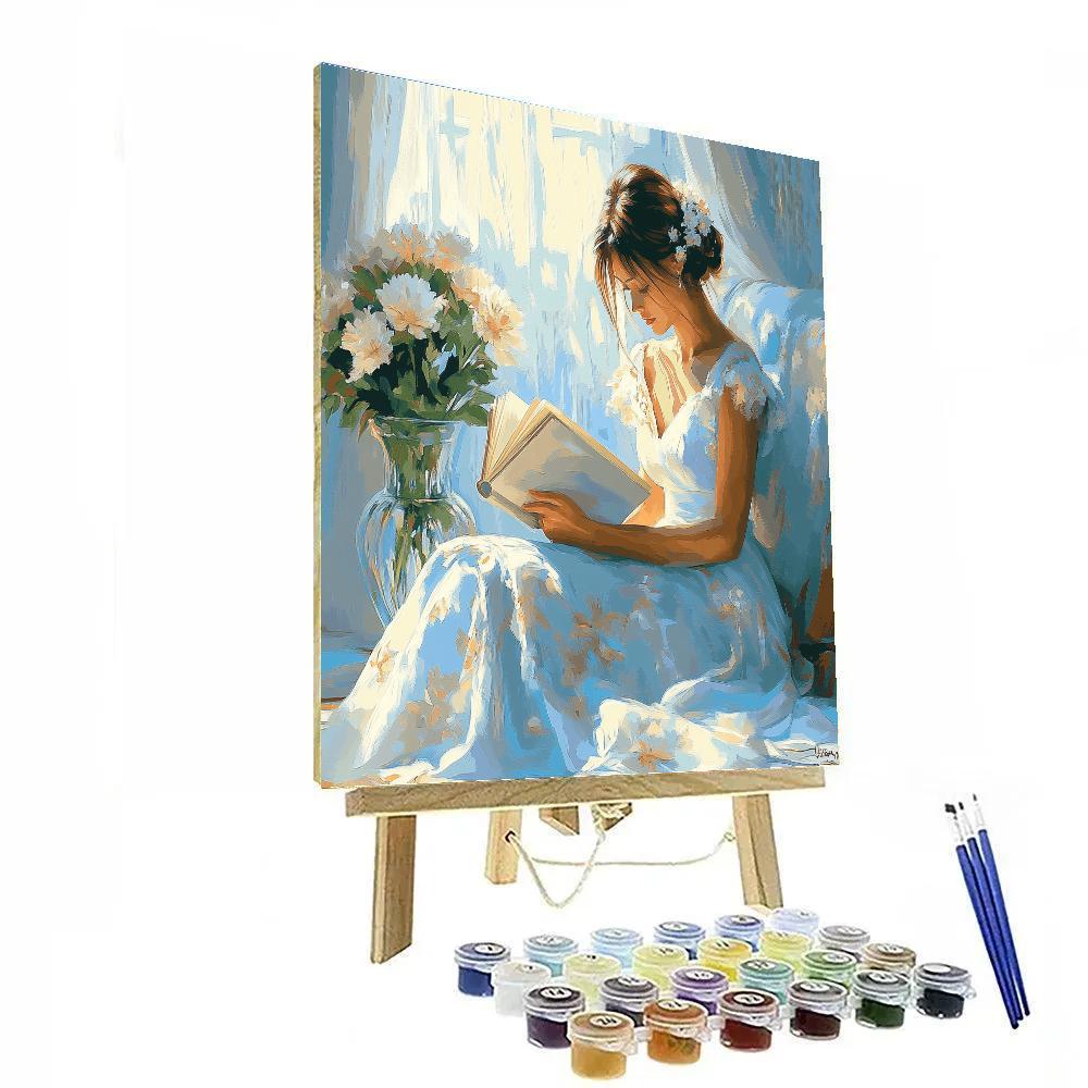 Mary Cassatt Inspired Reading By The Window DIY paint by numbers