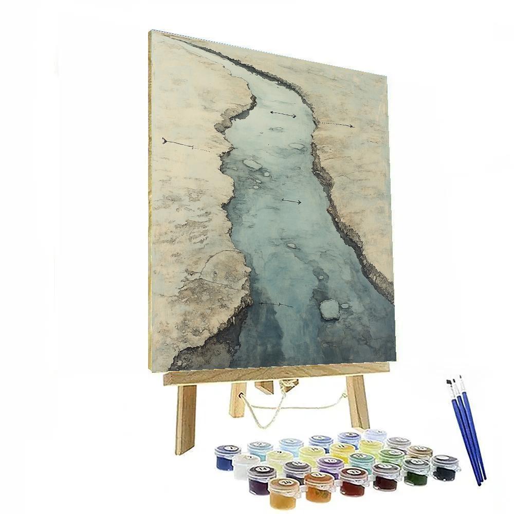 Leonardo Da Vinci Inspired Forest Stream Cross Flow Painting by numbers kit