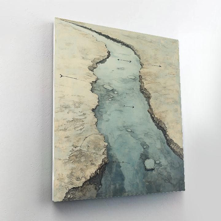 Leonardo Da Vinci Inspired Forest Stream Cross Flow Painting by numbers kit