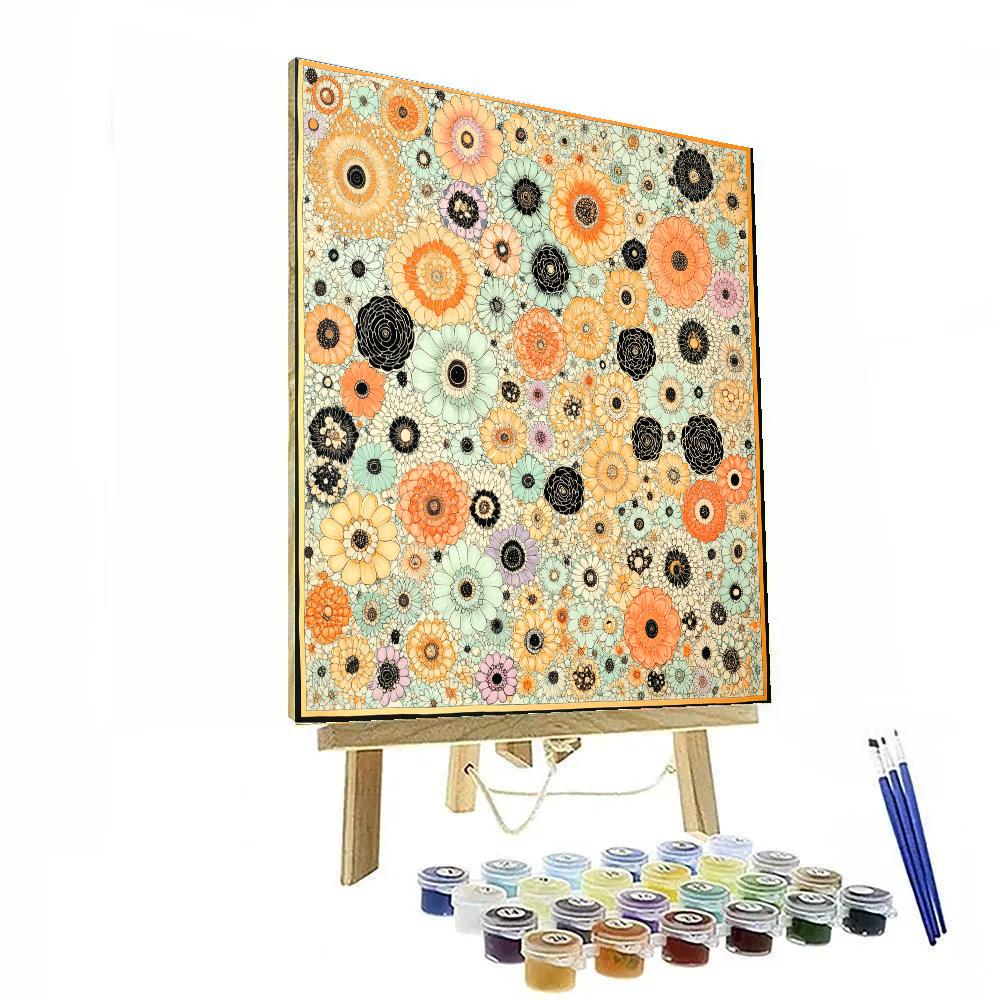 Gustav Klimt Inspired Decorative Meadow Mosaic paint by number