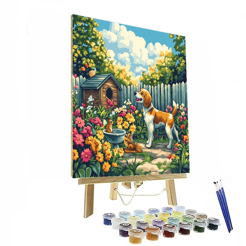 Dug Squirrel Garden Patrol Disney Inspired paint by color