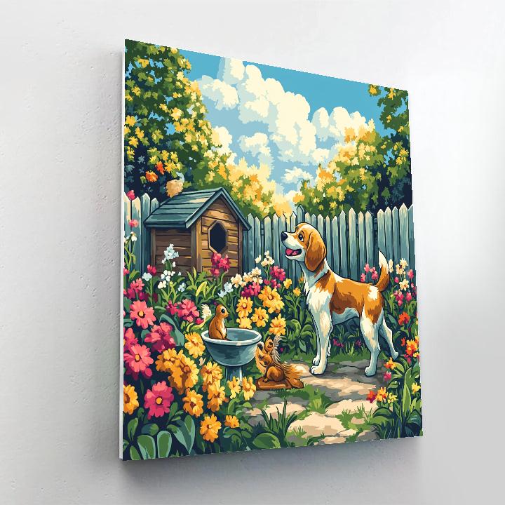Dug Squirrel Garden Patrol Disney Inspired paint by color