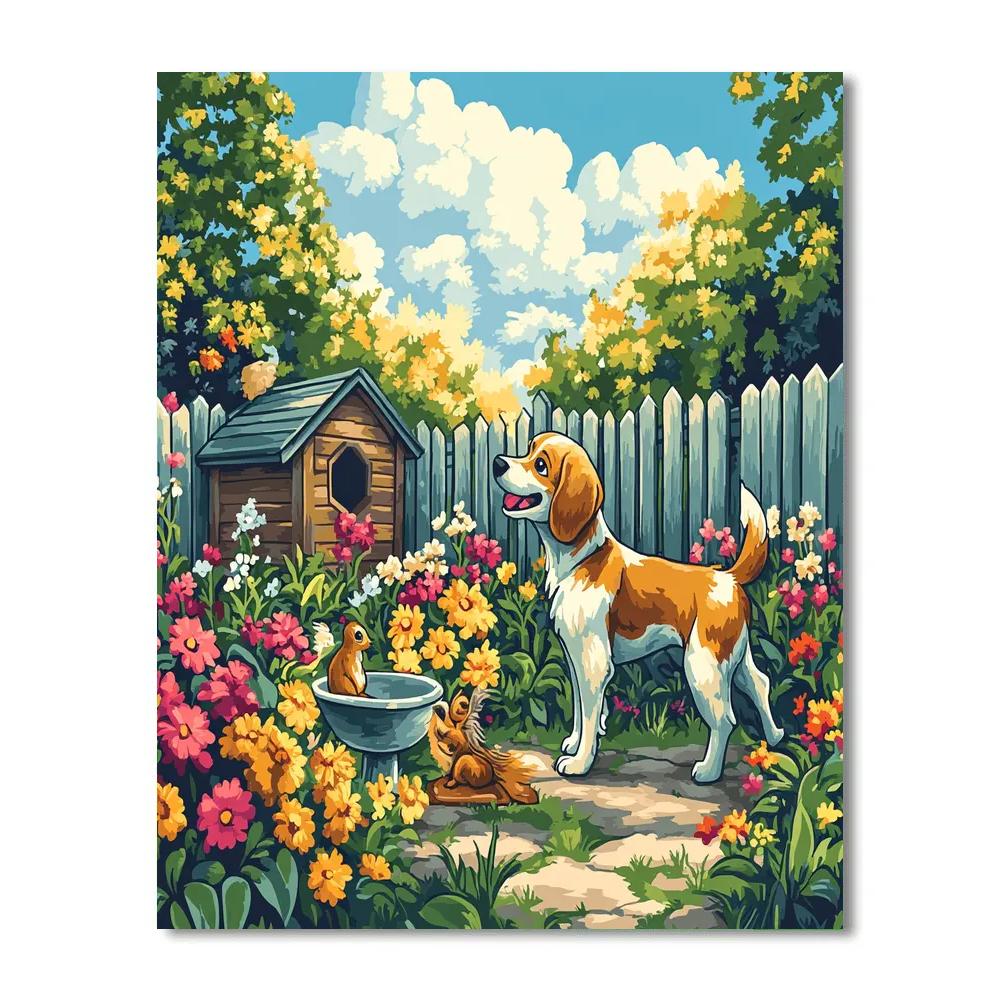 Dug Squirrel Garden Patrol Disney Inspired paint by color