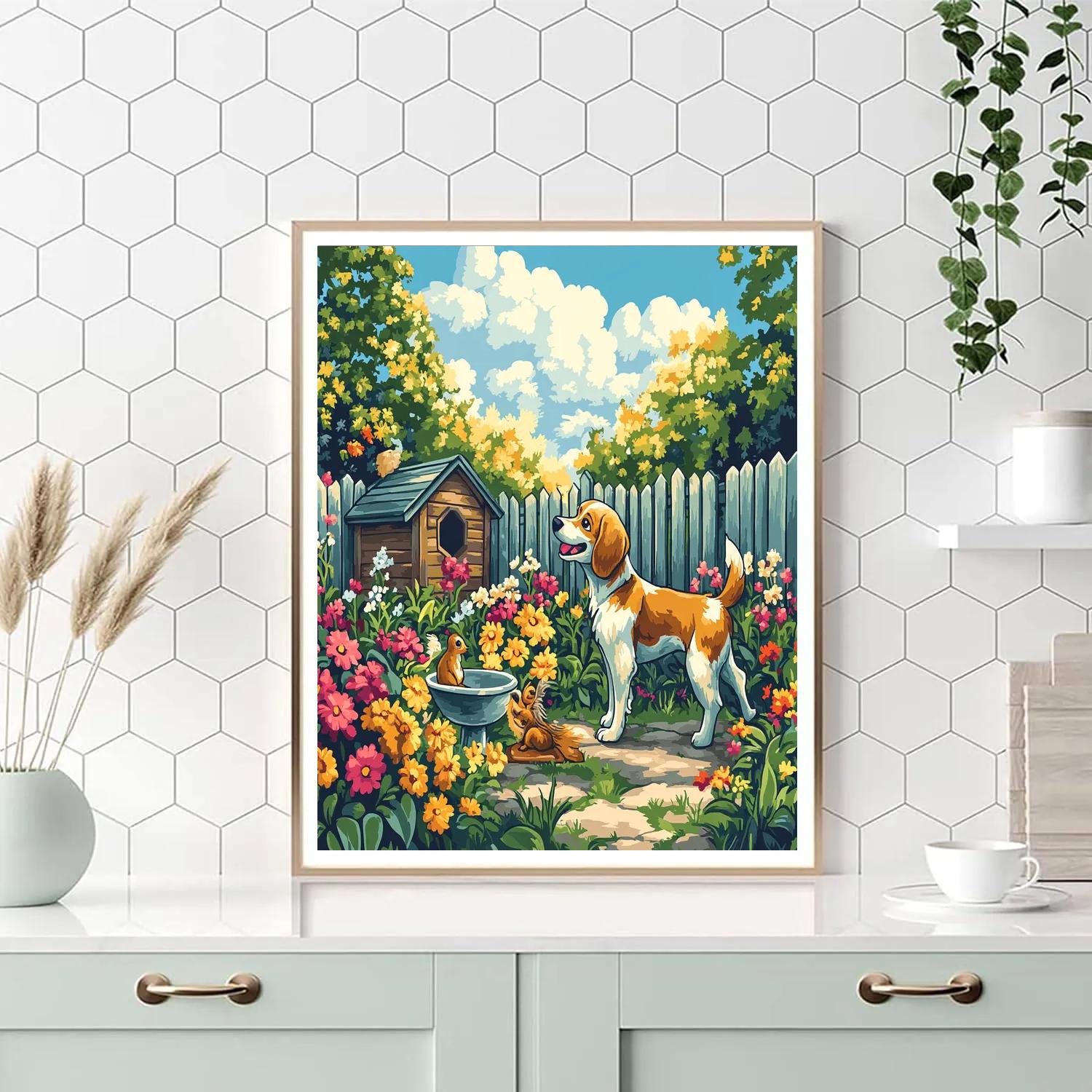 Dug Squirrel Garden Patrol Disney Inspired paint by color