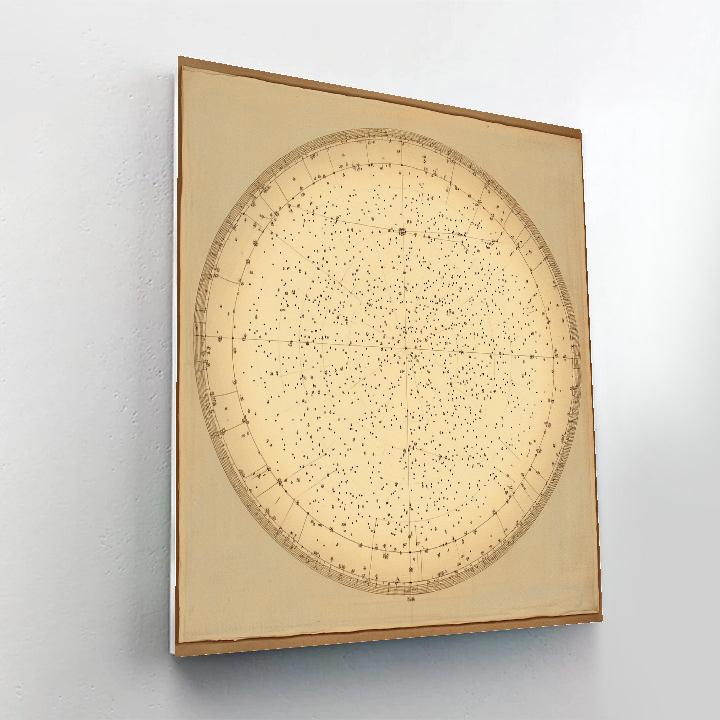 Leonardo Da Vinci Inspired Star Cluster Density Map painting number kit