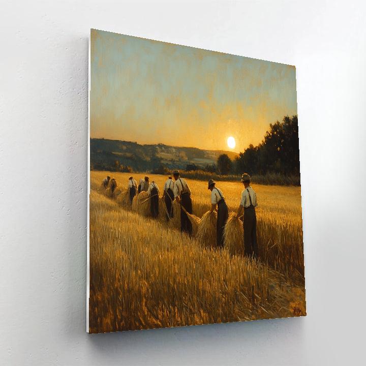 Jean Francois Millet Inspired Harvest Evening painting number kit