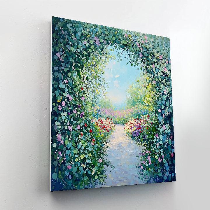 Claude Monet Inspired Spring Garden Through The Arch painting number kit