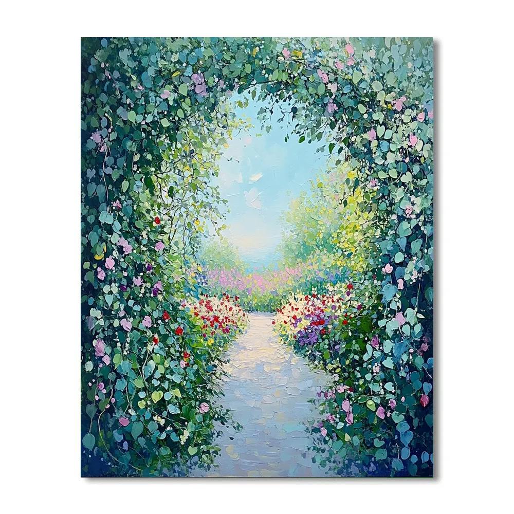 Claude Monet Inspired Spring Garden Through The Arch painting number kit