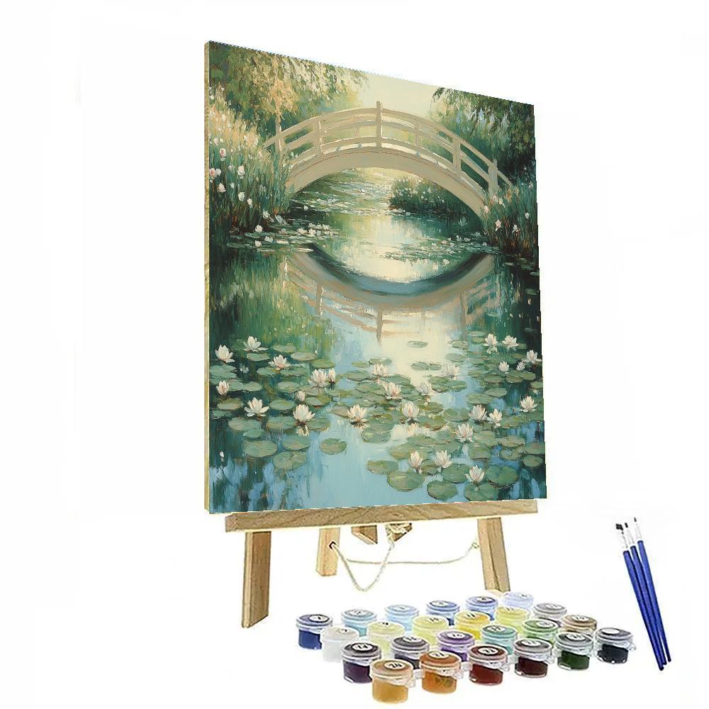 Claude Monet Inspired Morning Light On The Lily Bridge paint by number