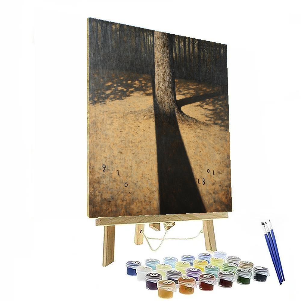 Leonardo Da Vinci Inspired Tree Shadow Sundial paint by color