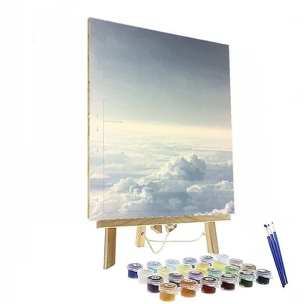 Leonardo Da Vinci Inspired Cloud Layer Perspective Numbered painting kits