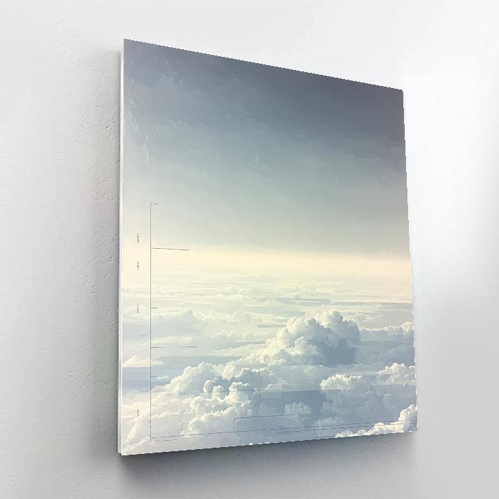 Leonardo Da Vinci Inspired Cloud Layer Perspective Numbered painting kits