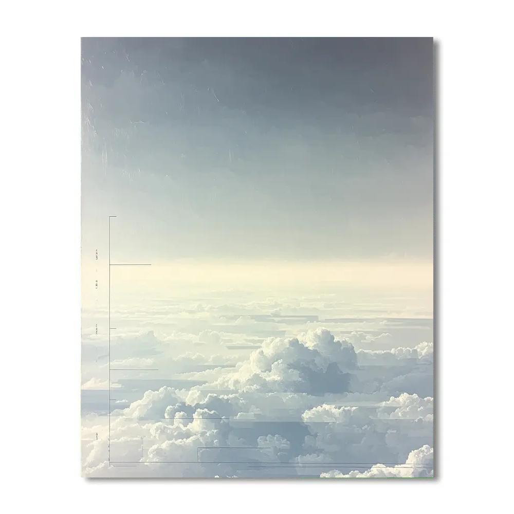 Leonardo Da Vinci Inspired Cloud Layer Perspective Numbered painting kits